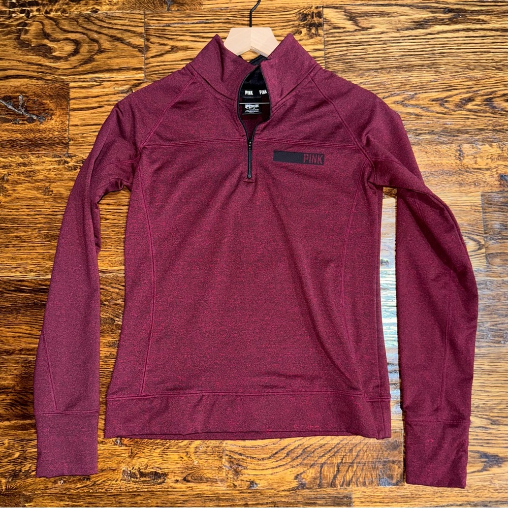 NWOT Victoria’s Secret Pink Quarter Zip Pullover